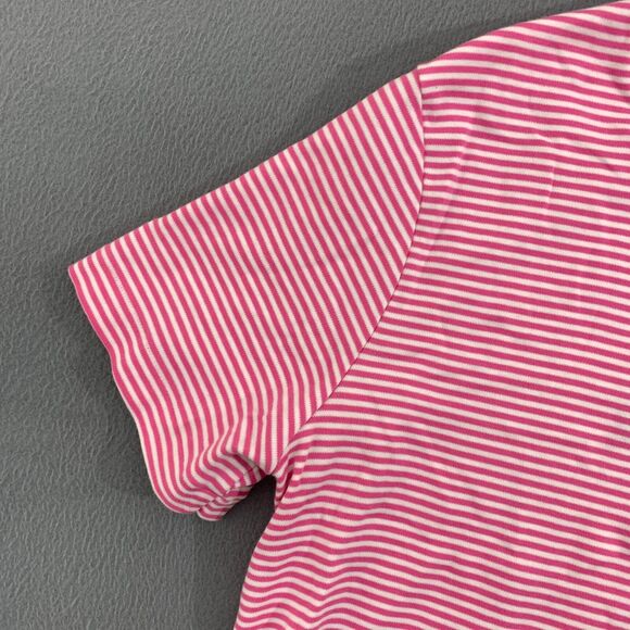 Polo Ralph Lauren Polo Shirt Mens XL Extra Large Striped White Pink Cotton - Picture 11 of 13